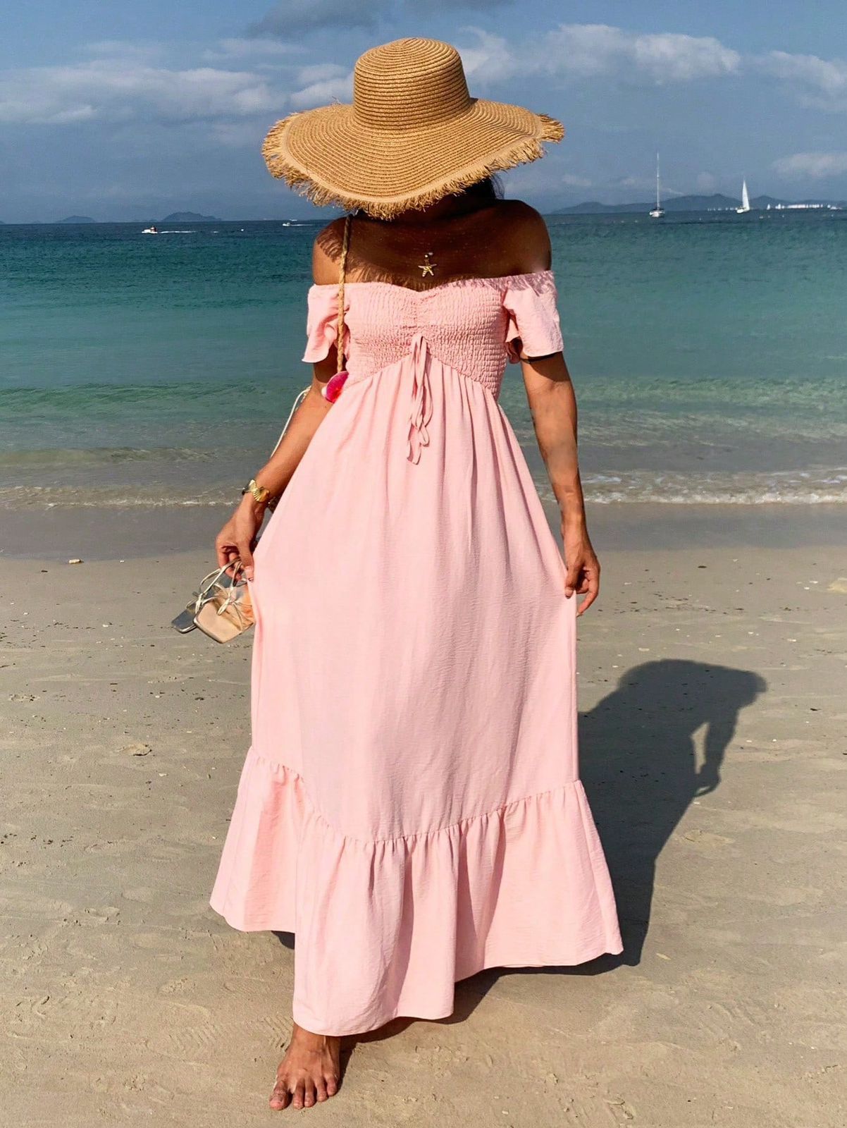 Off-Shoulder Maxi Dress