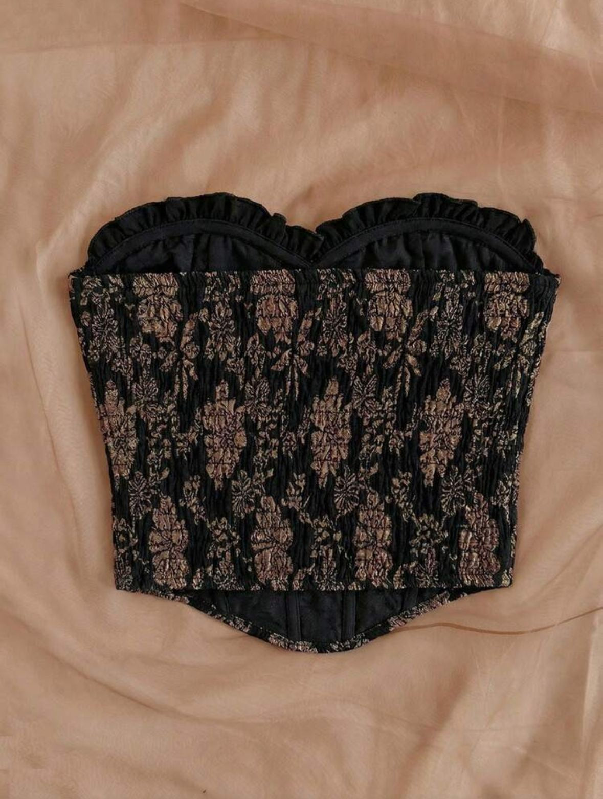 Jacquard fabric top