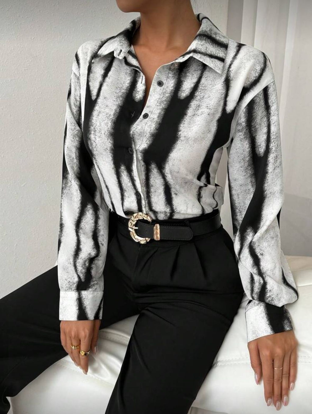 Black and white shirt