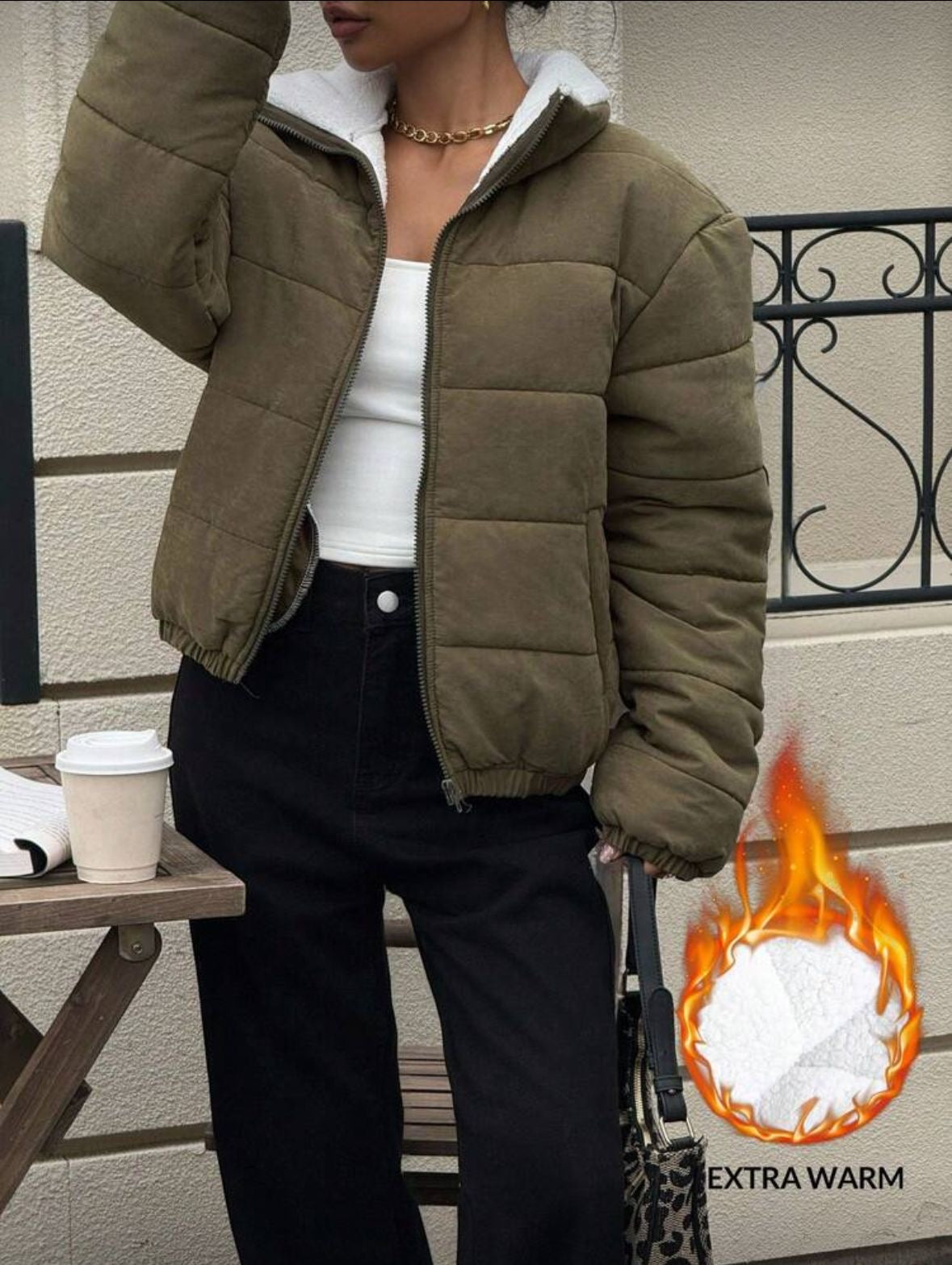 Sherpa Puffer Jacket