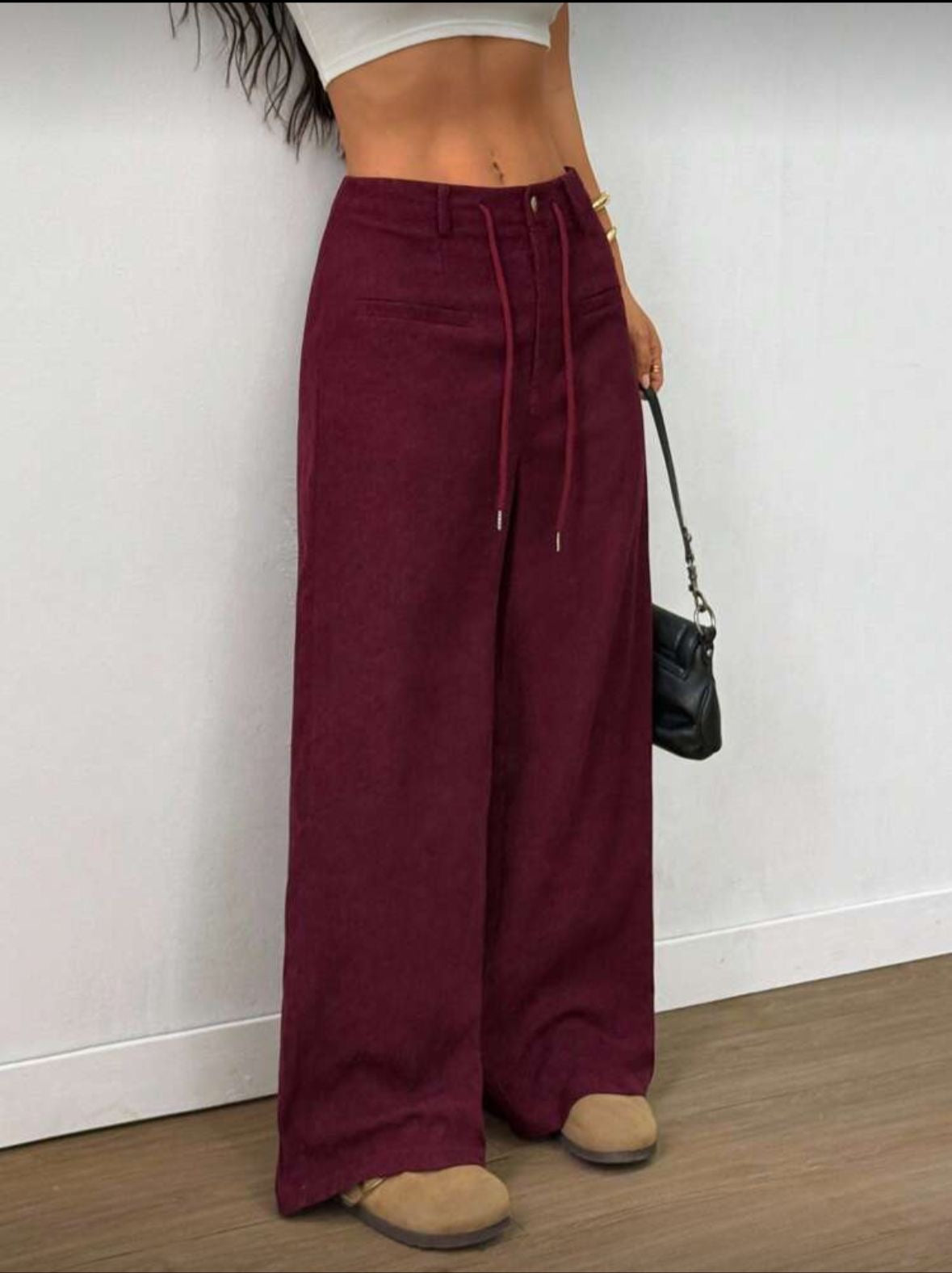 Faux pocket casual pants