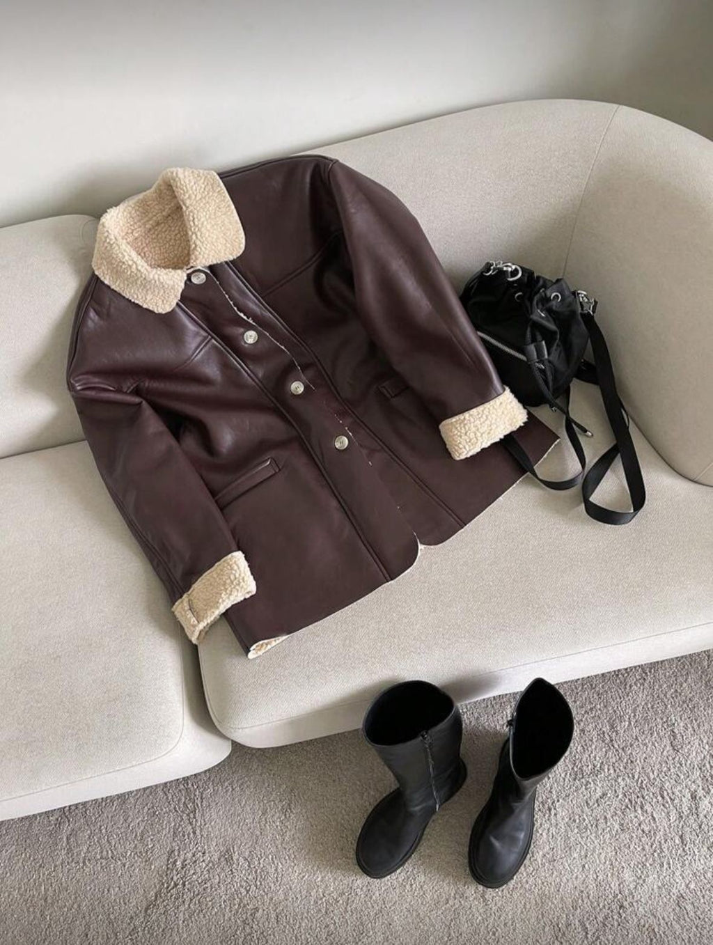 Thick PU Leather Jacket