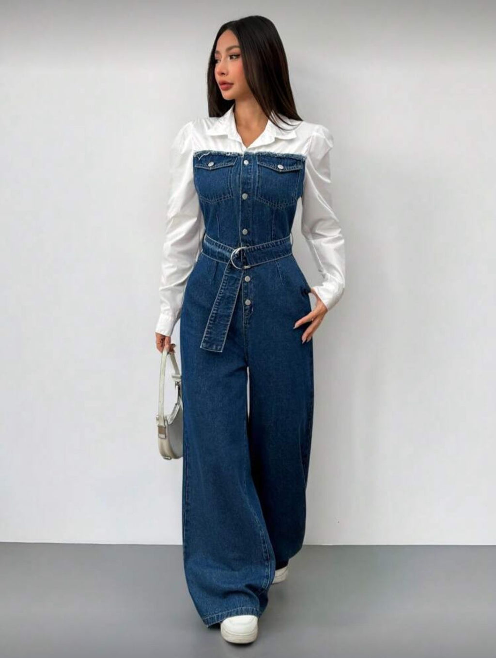 Denim blue jumpsuit