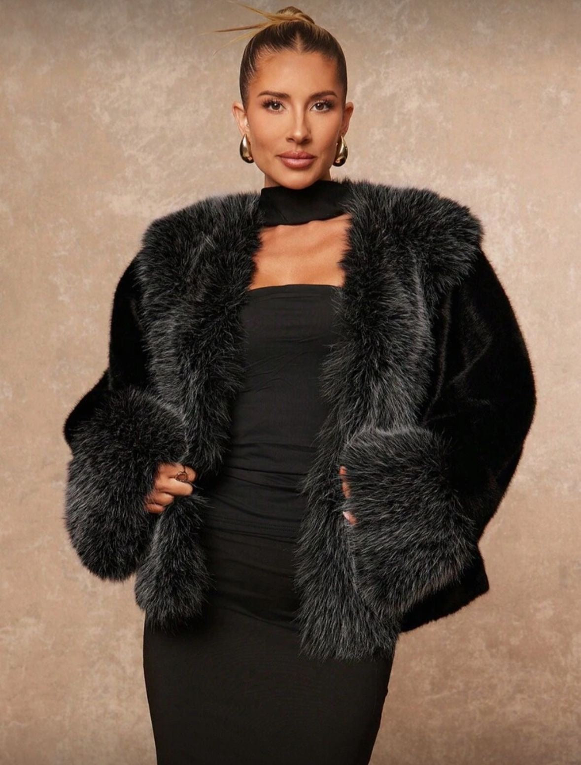 Luxury faux fur jacket