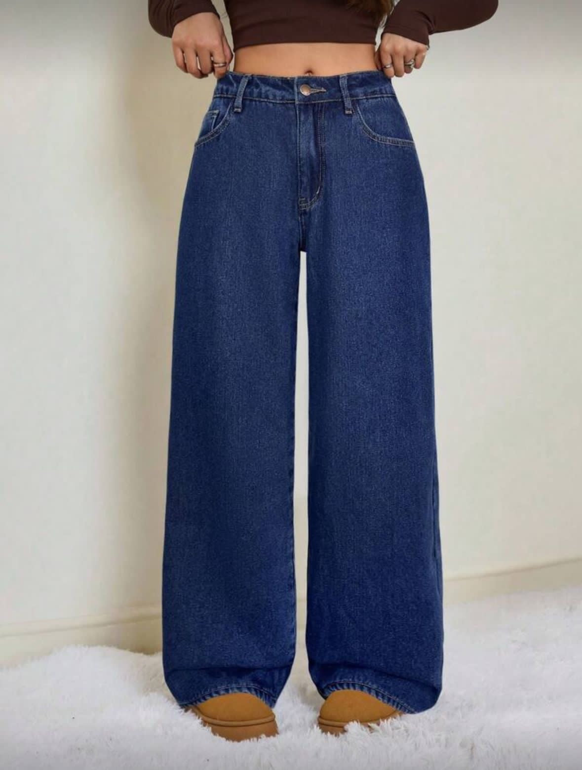 Thermal flared jeans