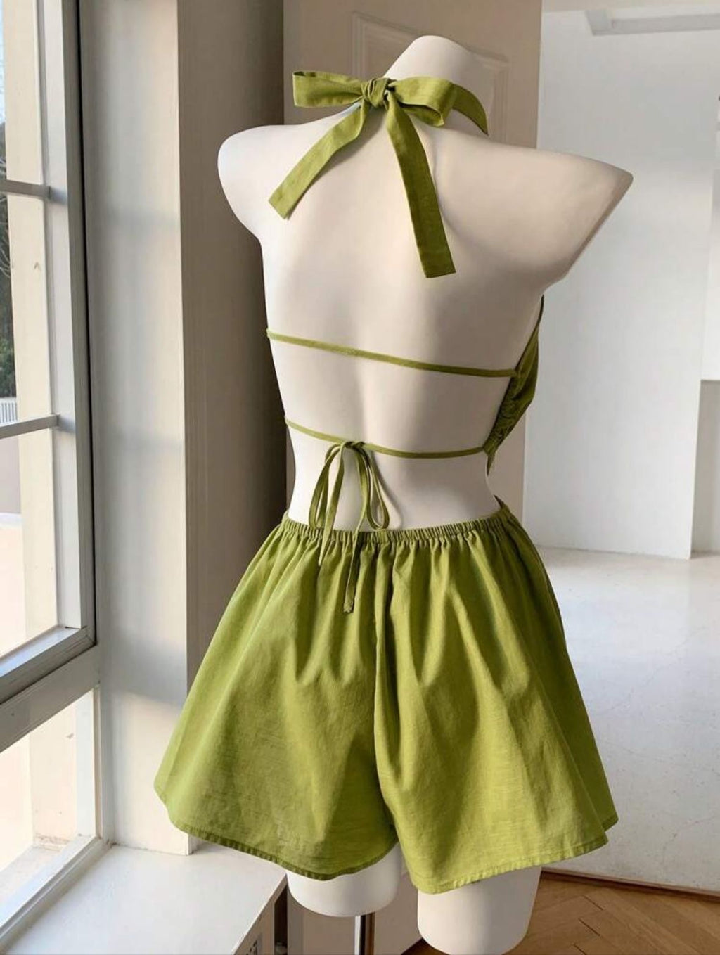 Cut-out waist romper