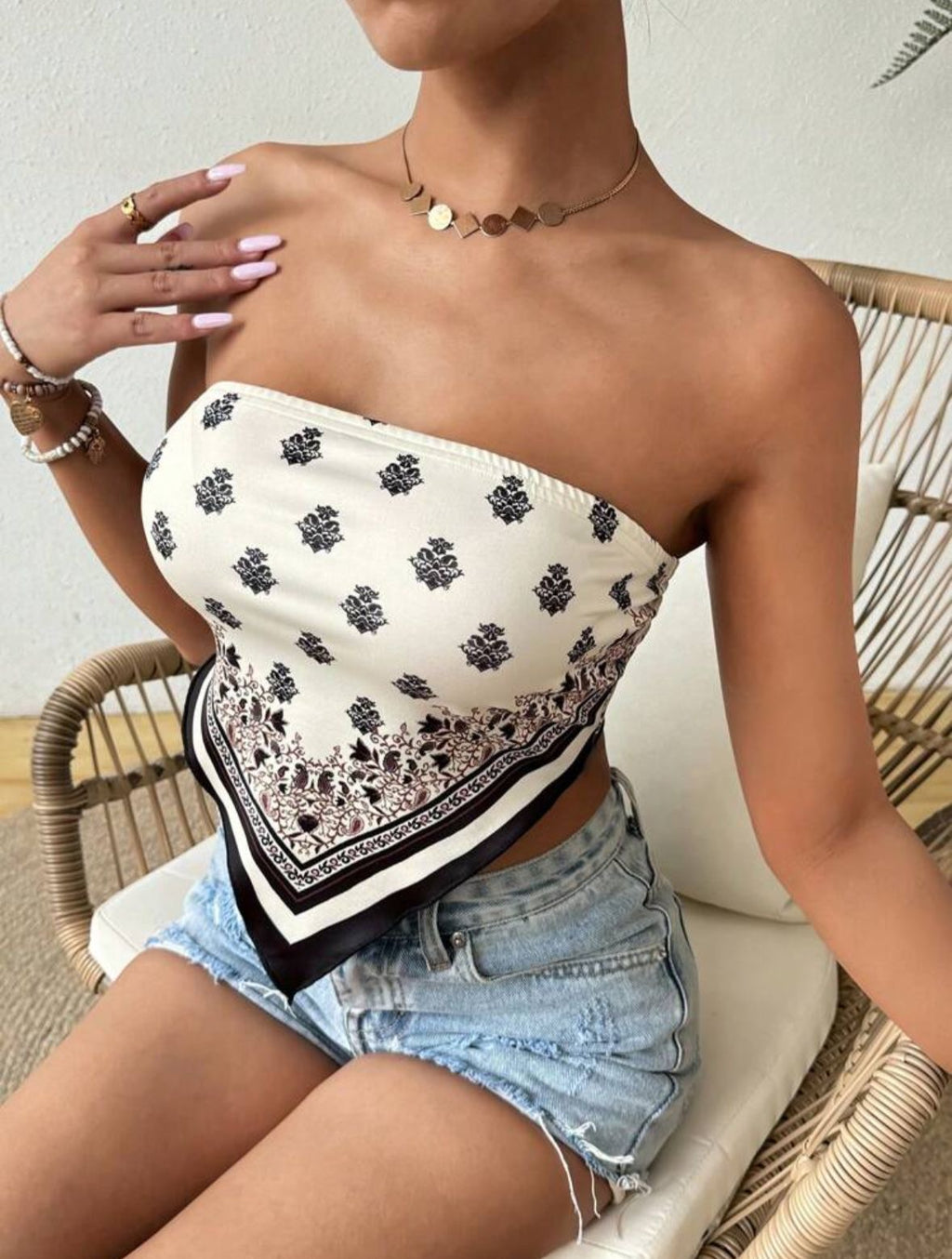 Printed crop top