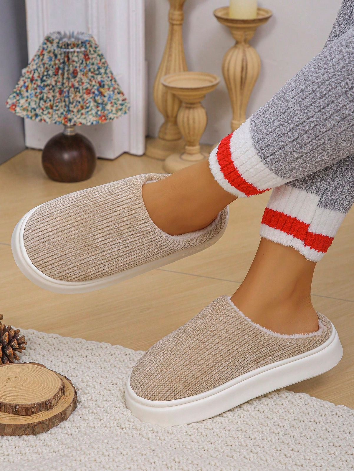 Beige Slippers