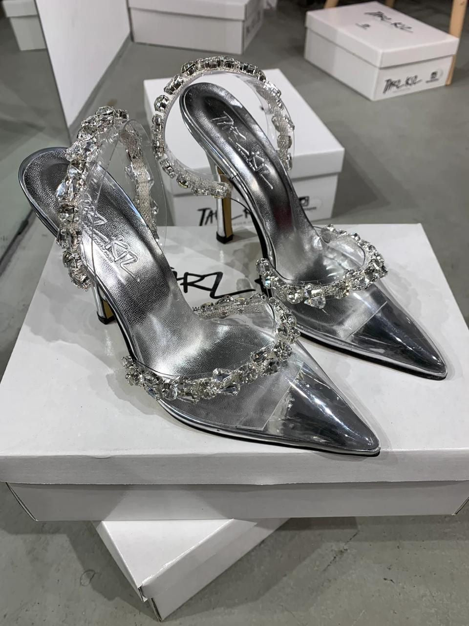 Silver heels