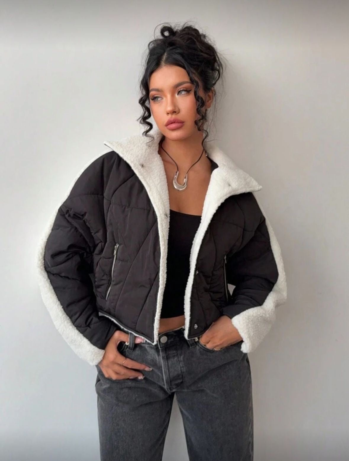 Windproof padded jacket