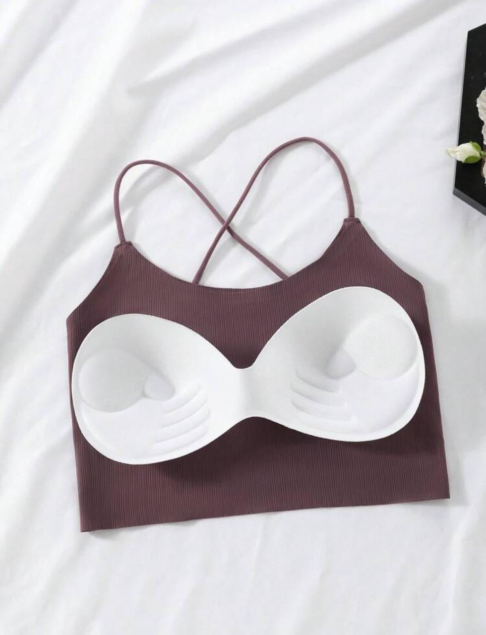 Seamless wireless bra