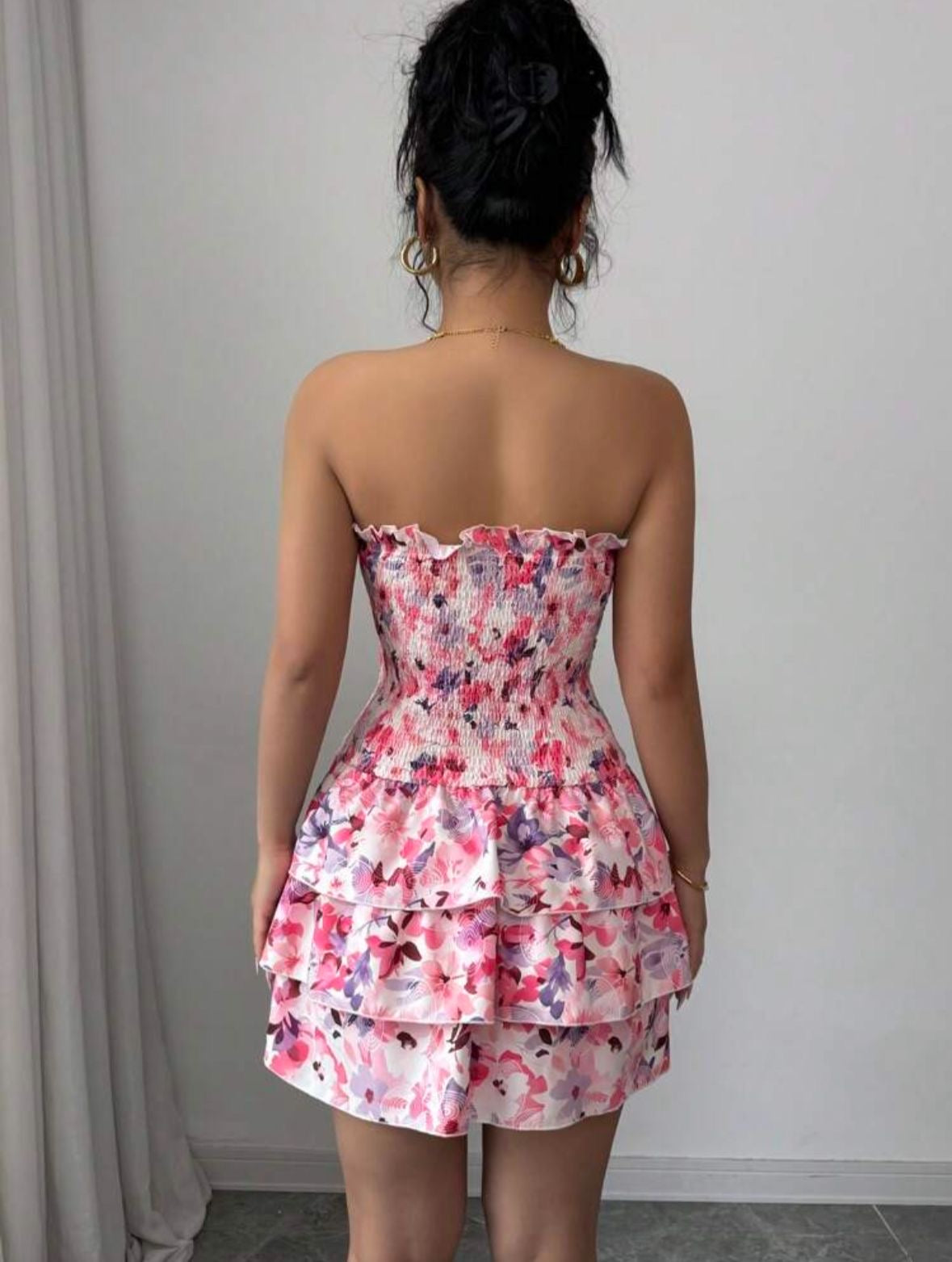 Ruffle design dress