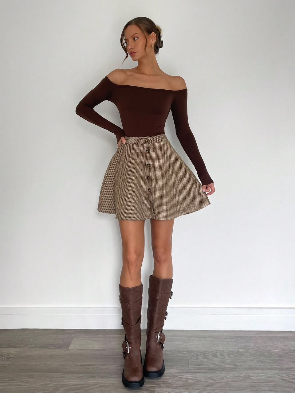 A-line mini skirt