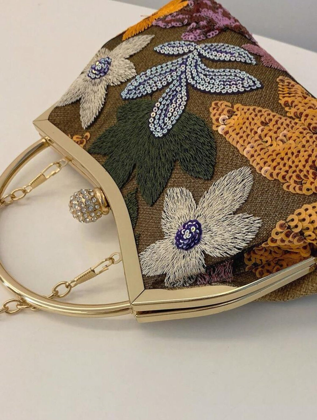 Patchwork clutch bag