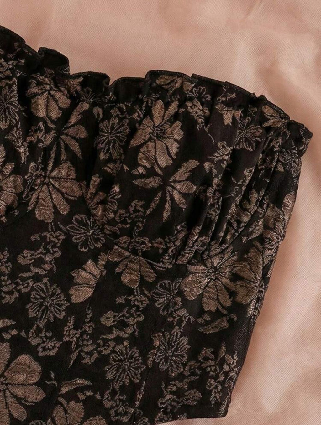 Jacquard fabric top