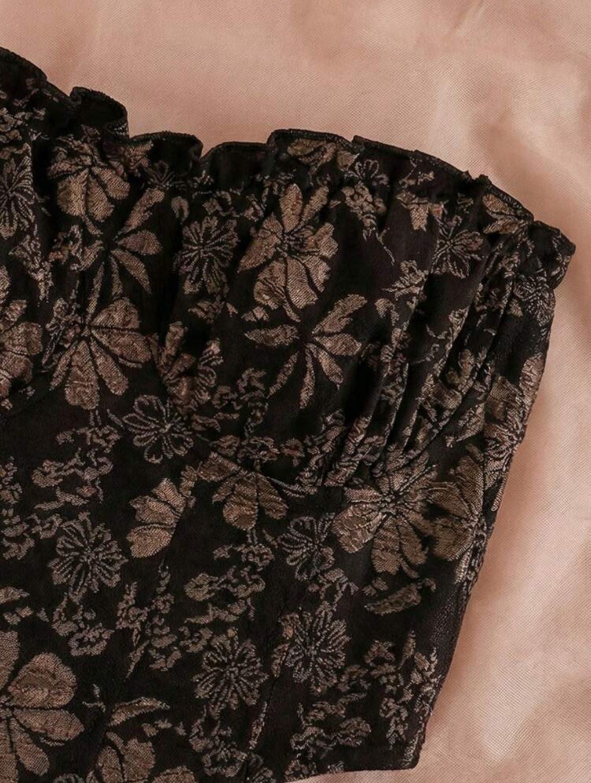 Jacquard fabric top