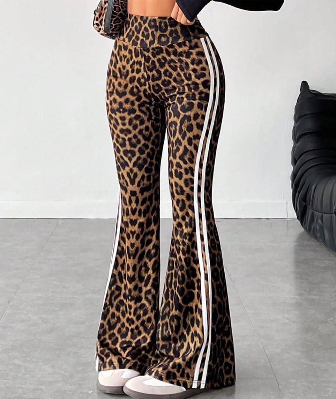 Leopard Flare Pants
