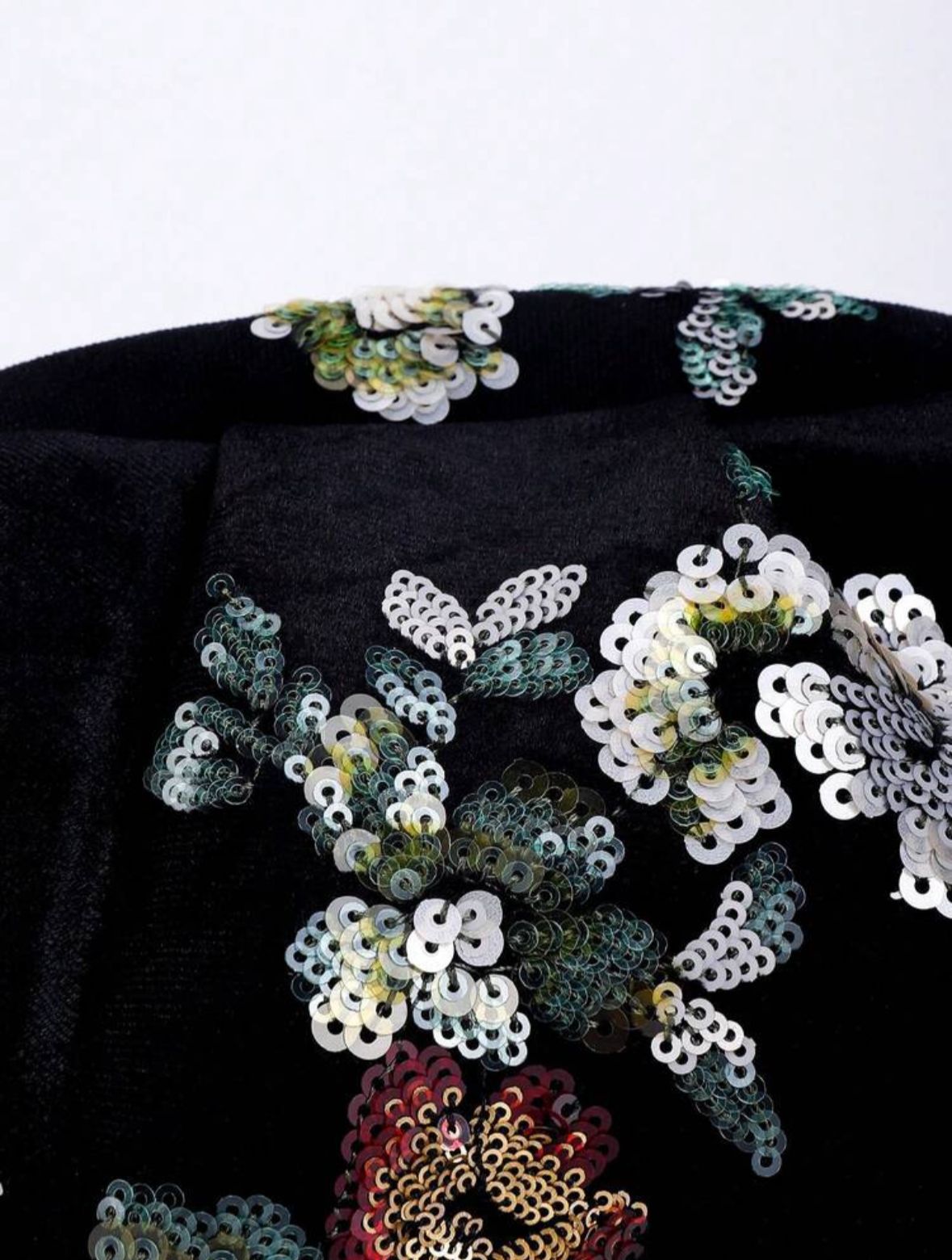 Sequin embroidered bag