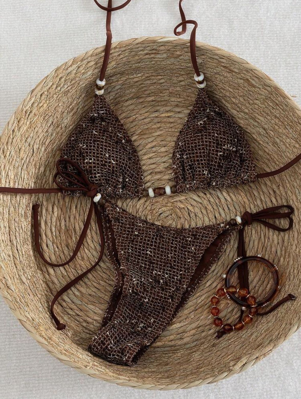 Beaded crochet bikini
