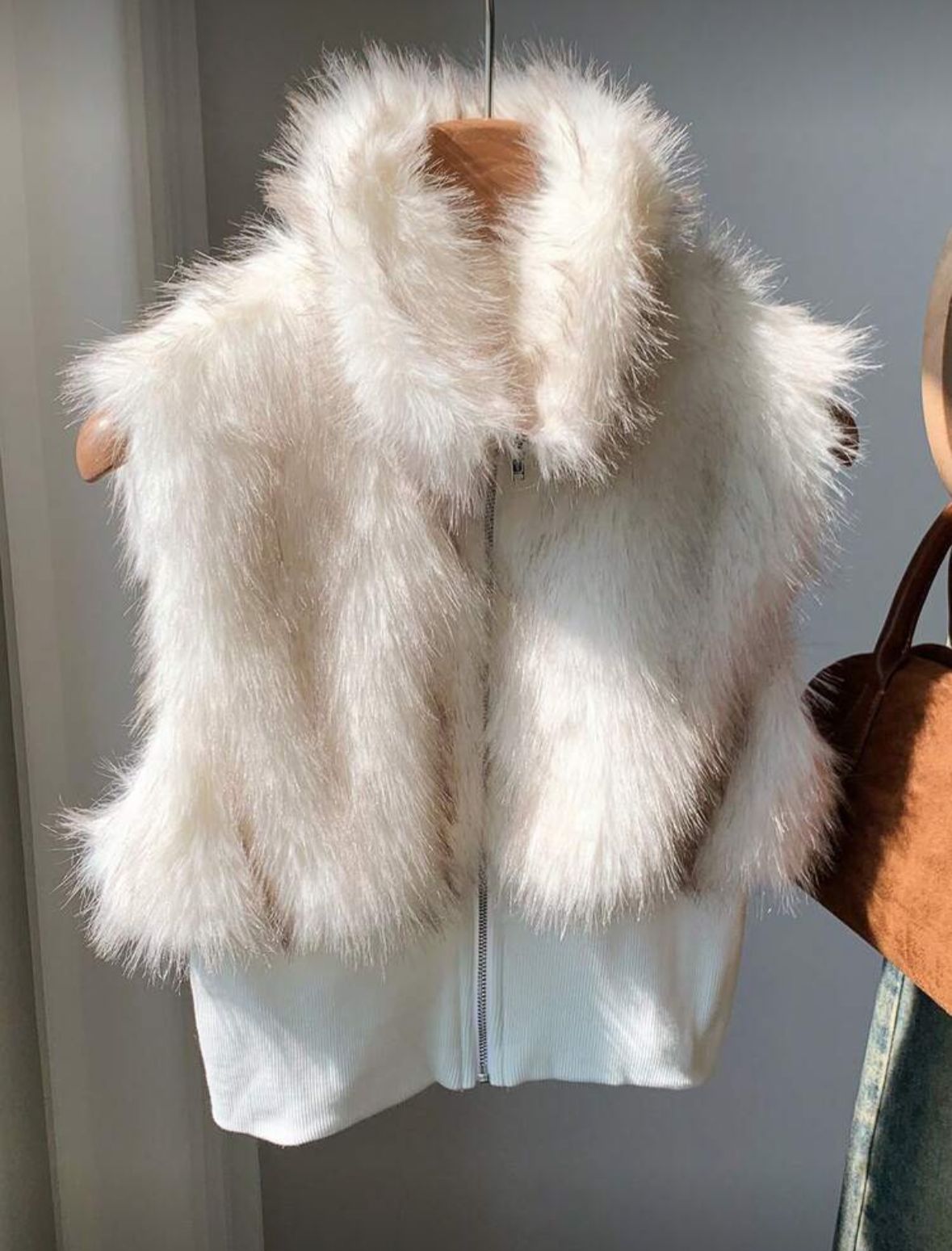 Zipper Fur Vest