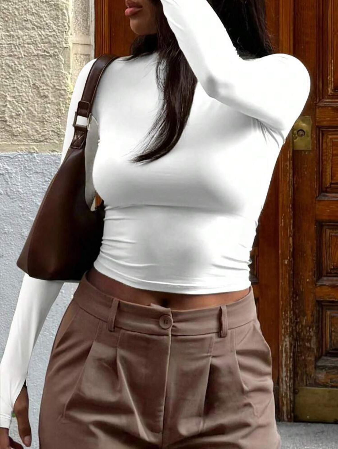 Round neck top