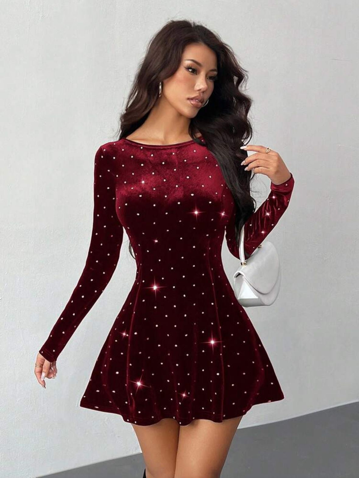 Velvet metallic dress