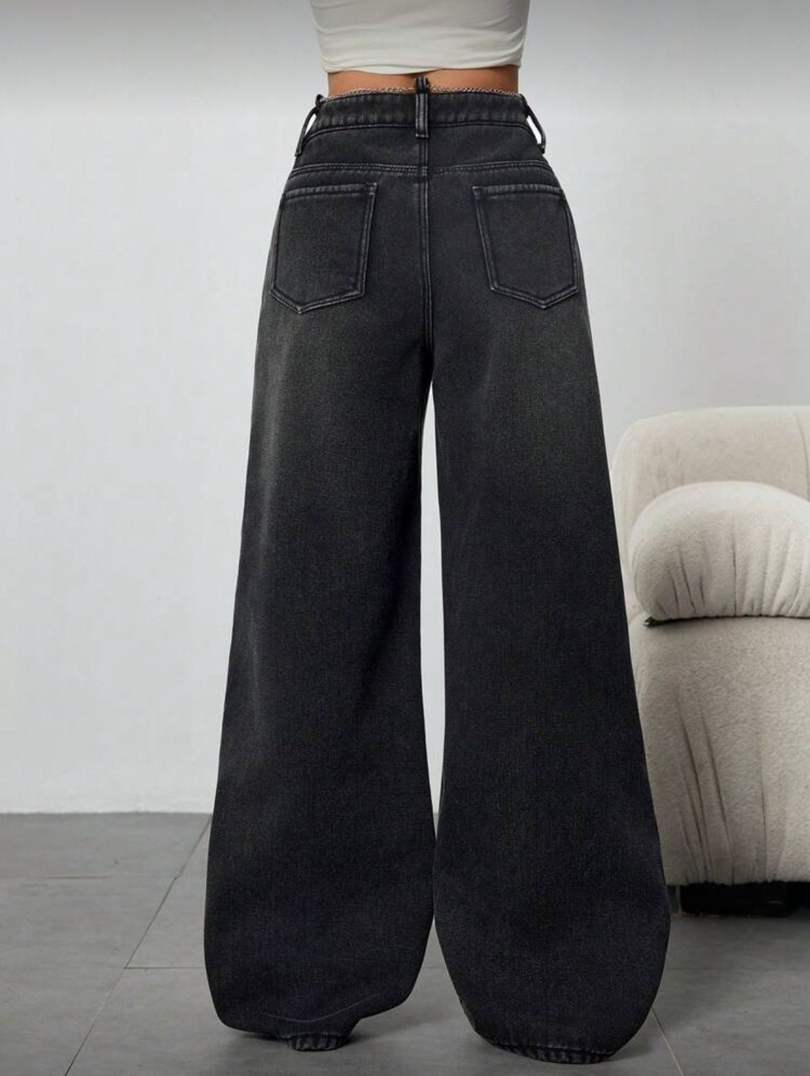 Thick fleece jeans