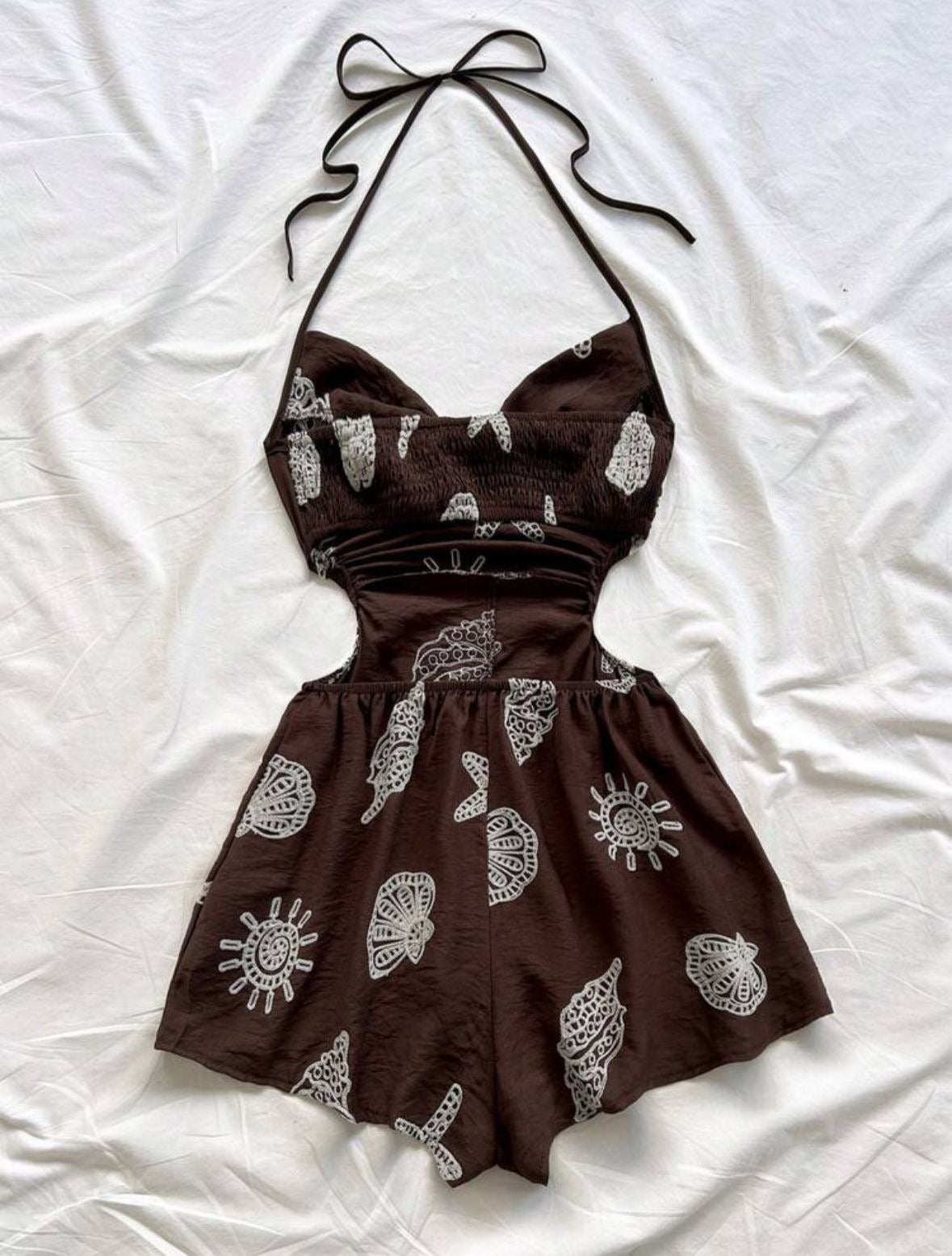 Boho waist loose overall