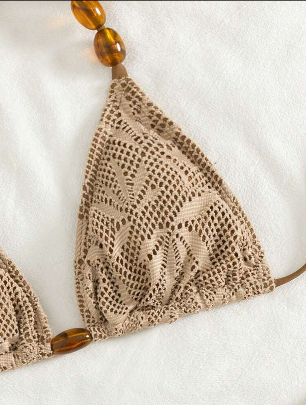 Pearl halter 3pcs bikini set