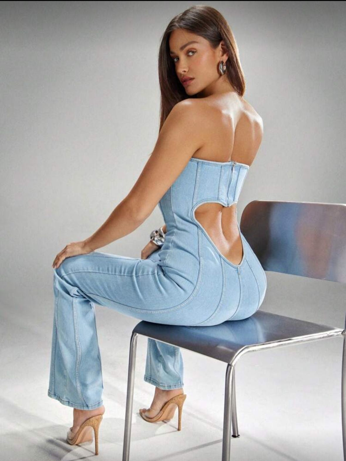 Heart cut out jumpsuit