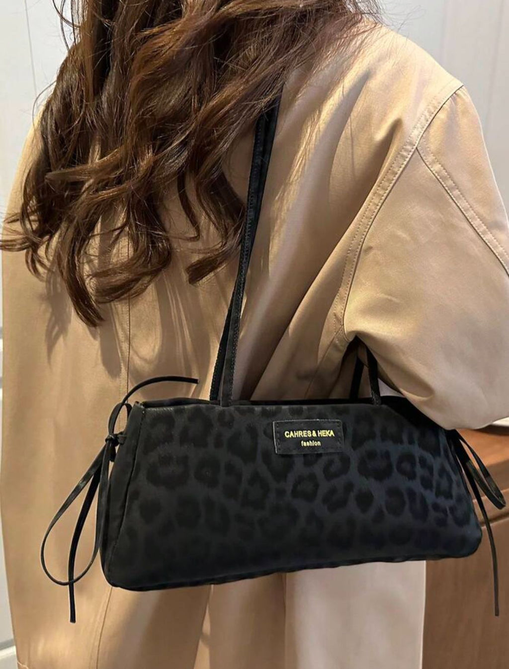 Leopard print handbag