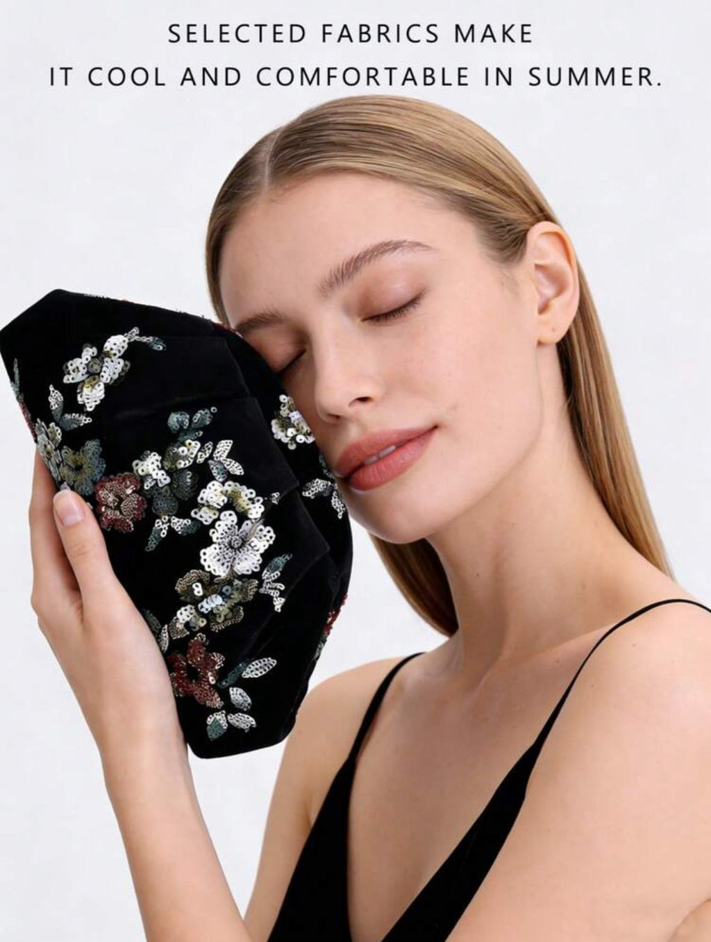 Sequin embroidered bag