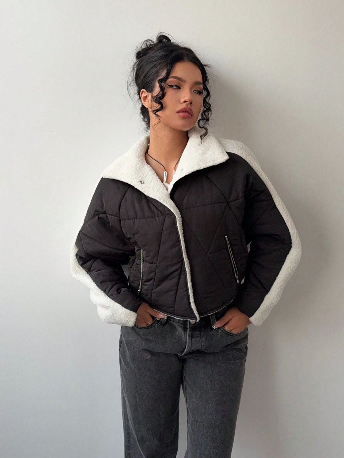 Windproof padded jacket