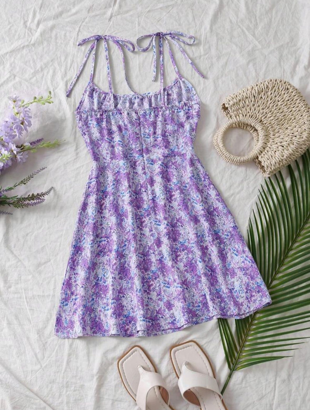Printed slip dress