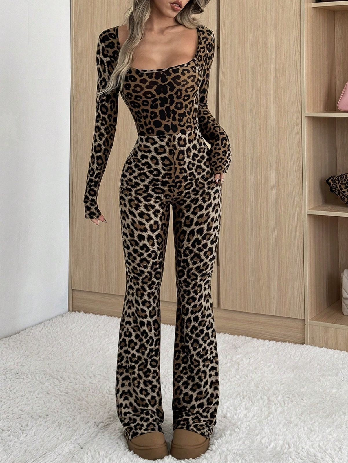 Leopard Print Jumpsuit