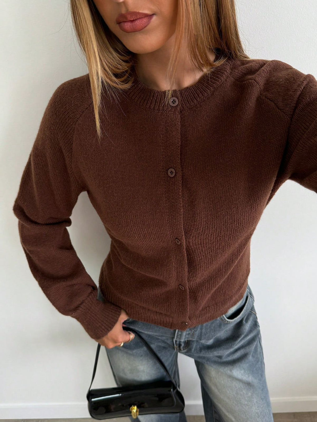 Round Neck Cardigan