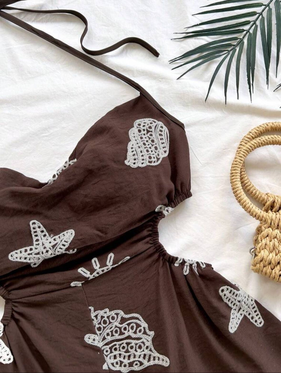 Boho waist loose overall