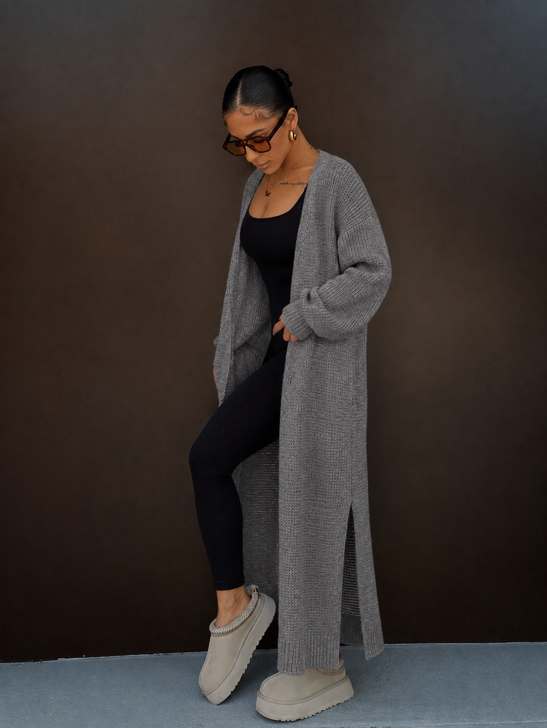 Open front Knit Cardigan
