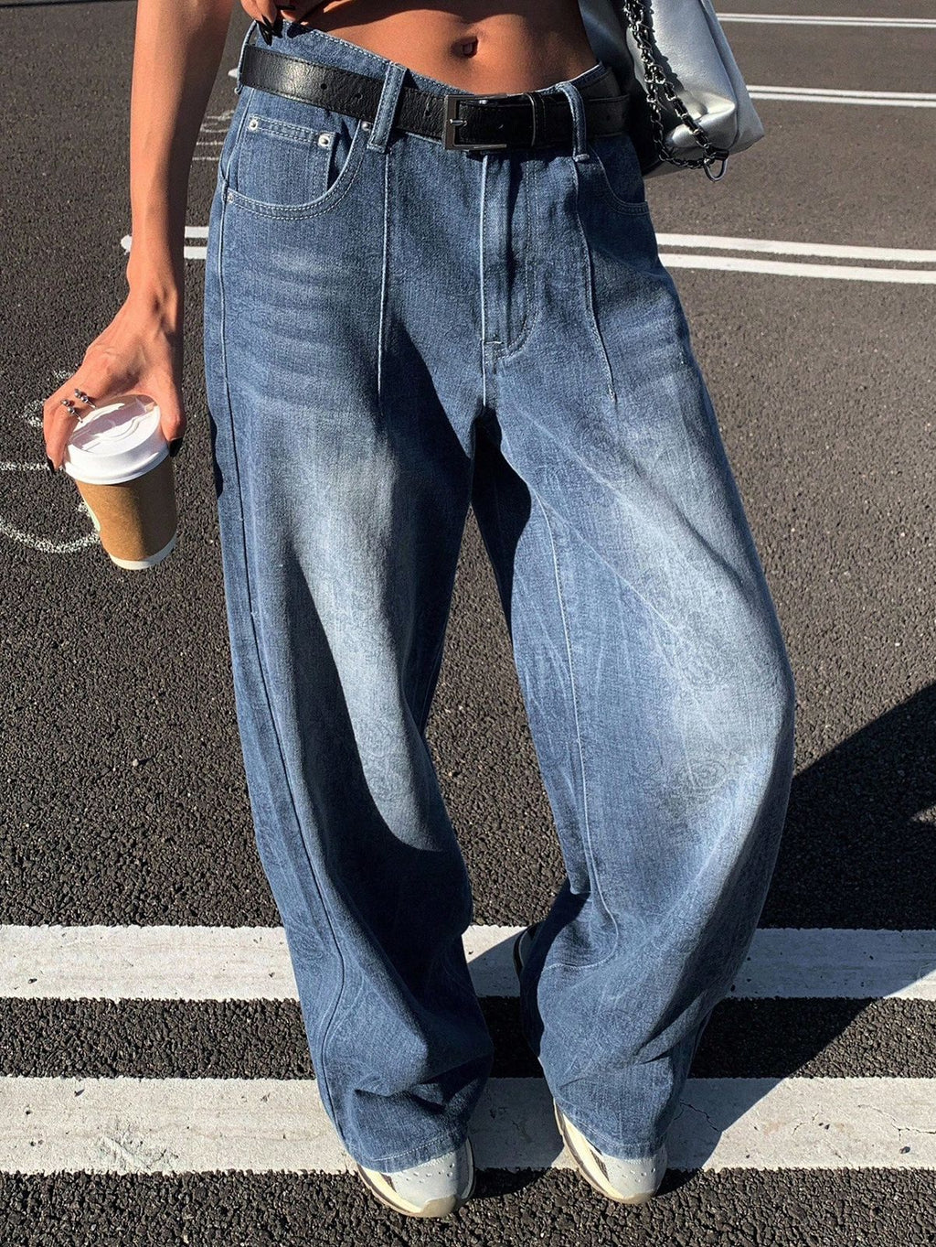 Retro wide leg jeans