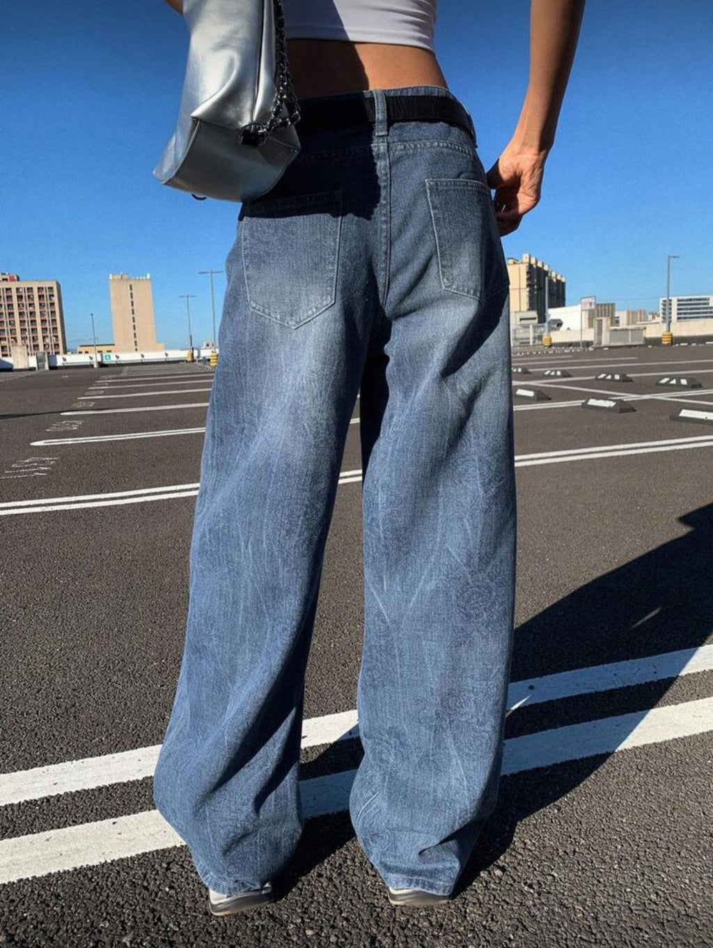Retro wide leg jeans