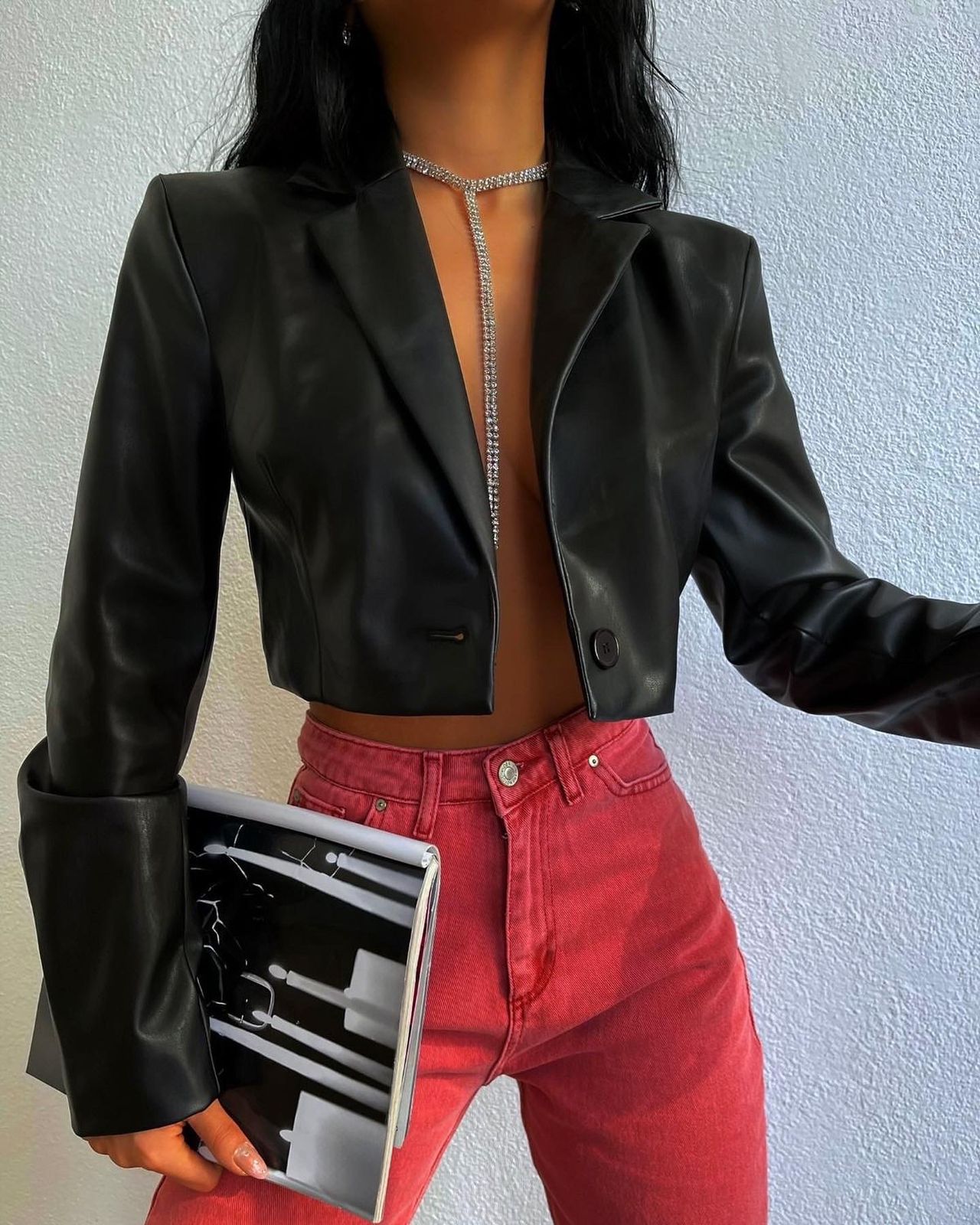 Crop Leather Jacket