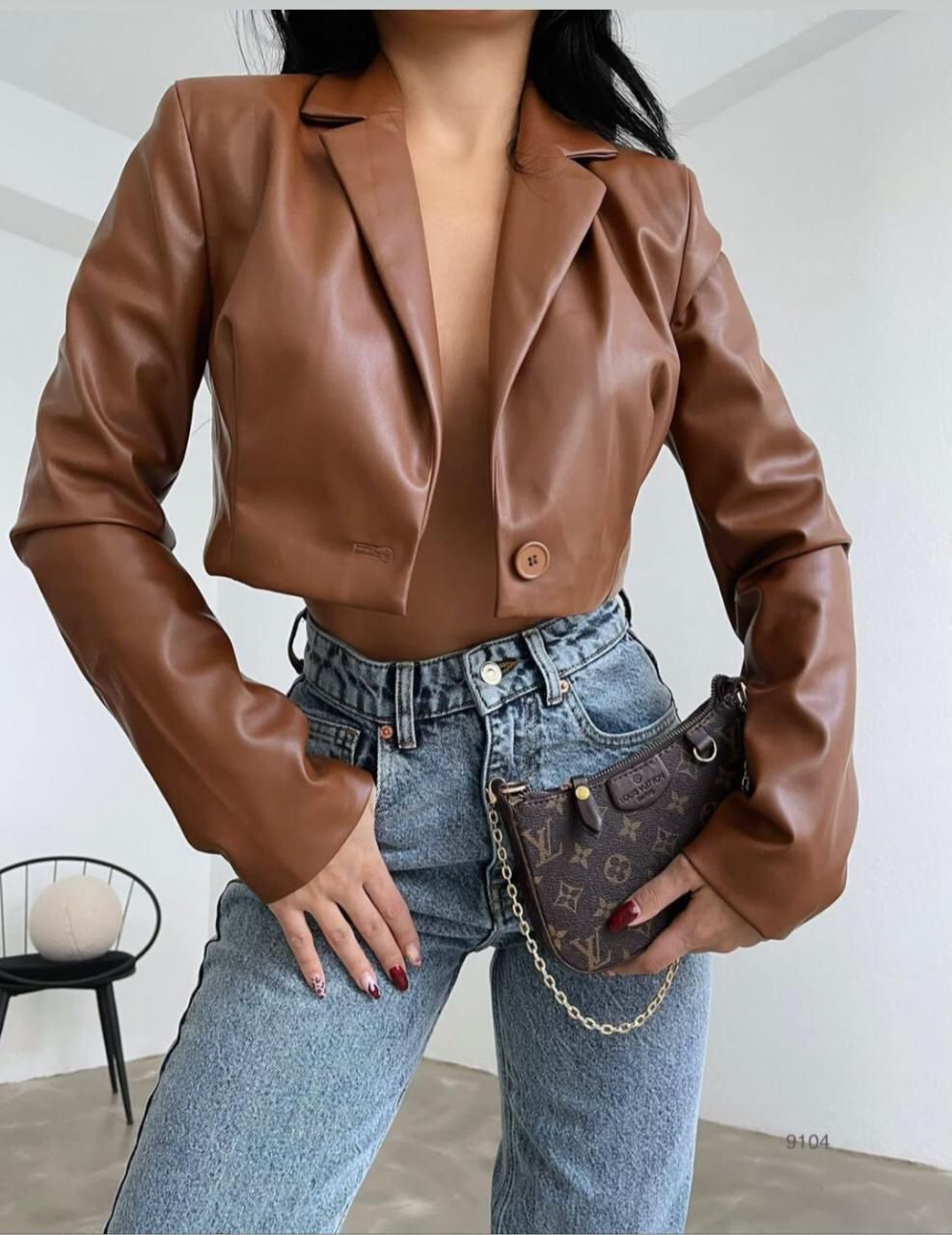 Crop Leather Jacket