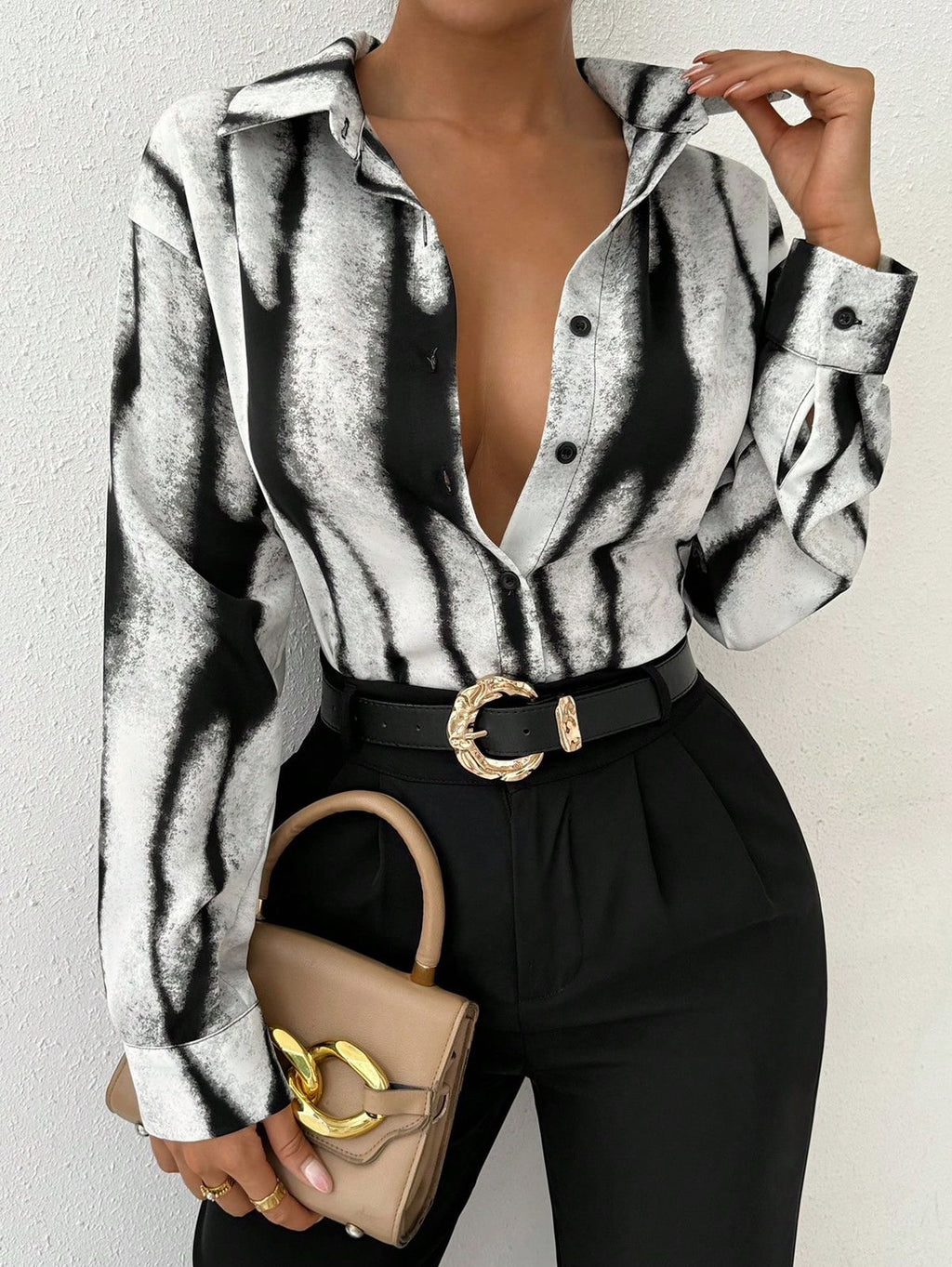 Black and white shirt