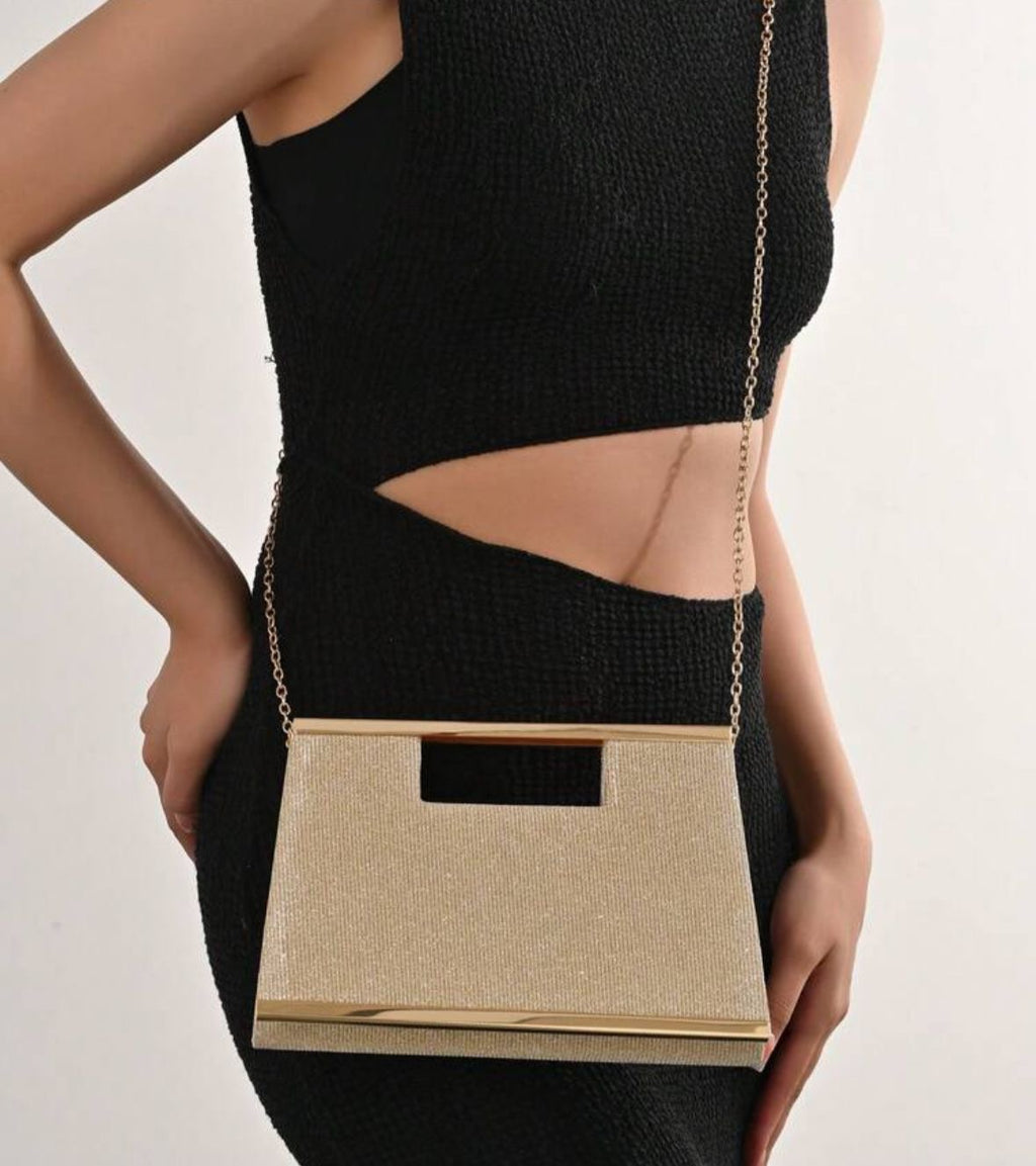 Metallic evening bag