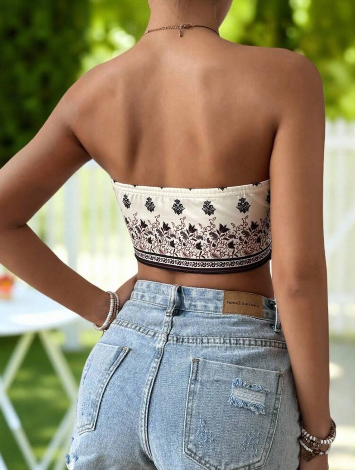 Printed crop top