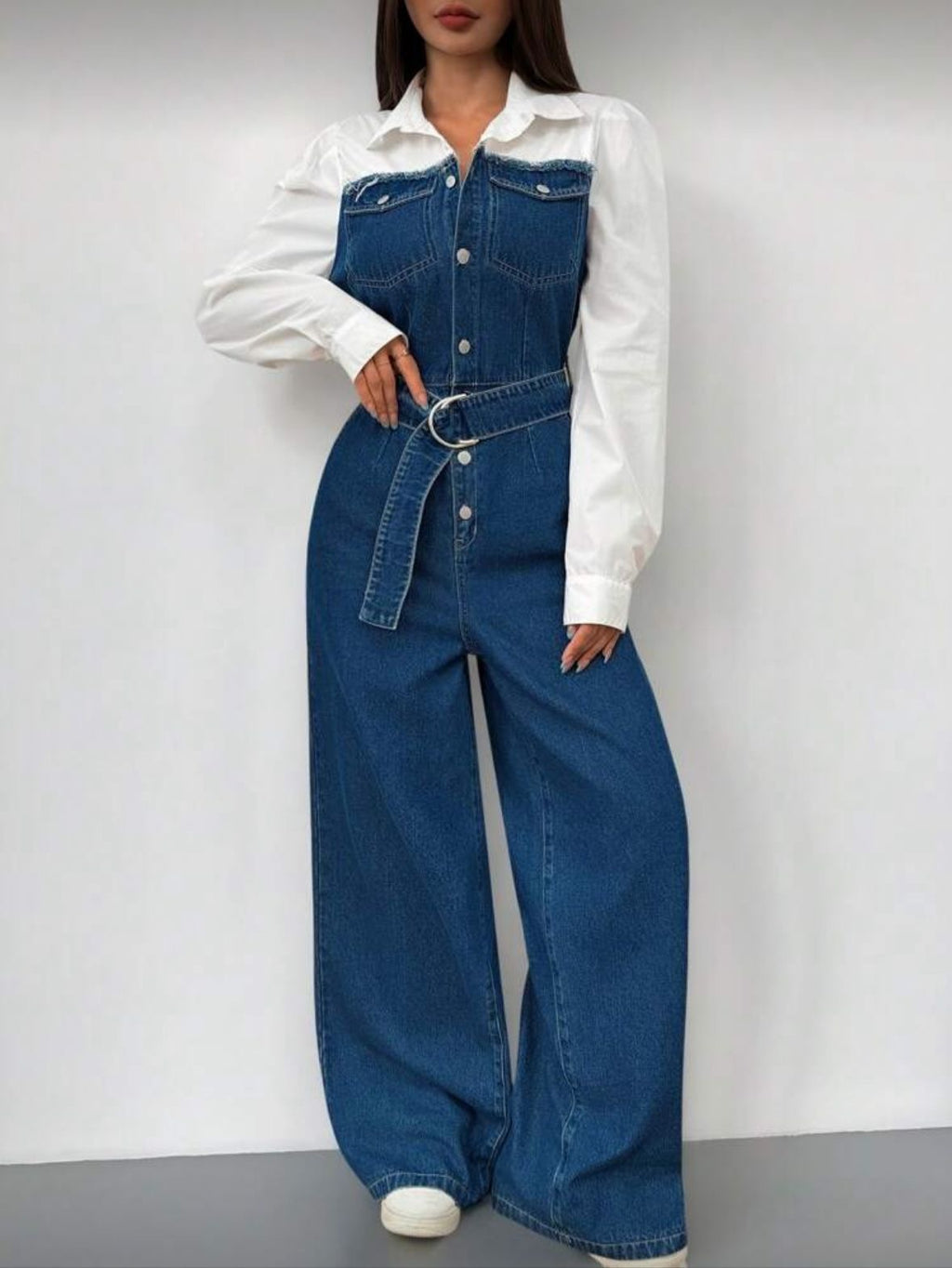 Denim blue jumpsuit