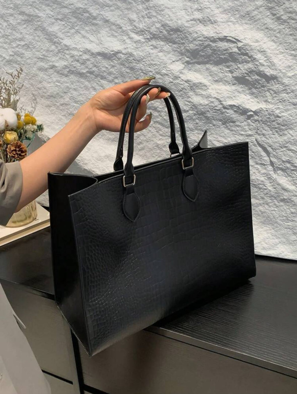 Snale skin large bag