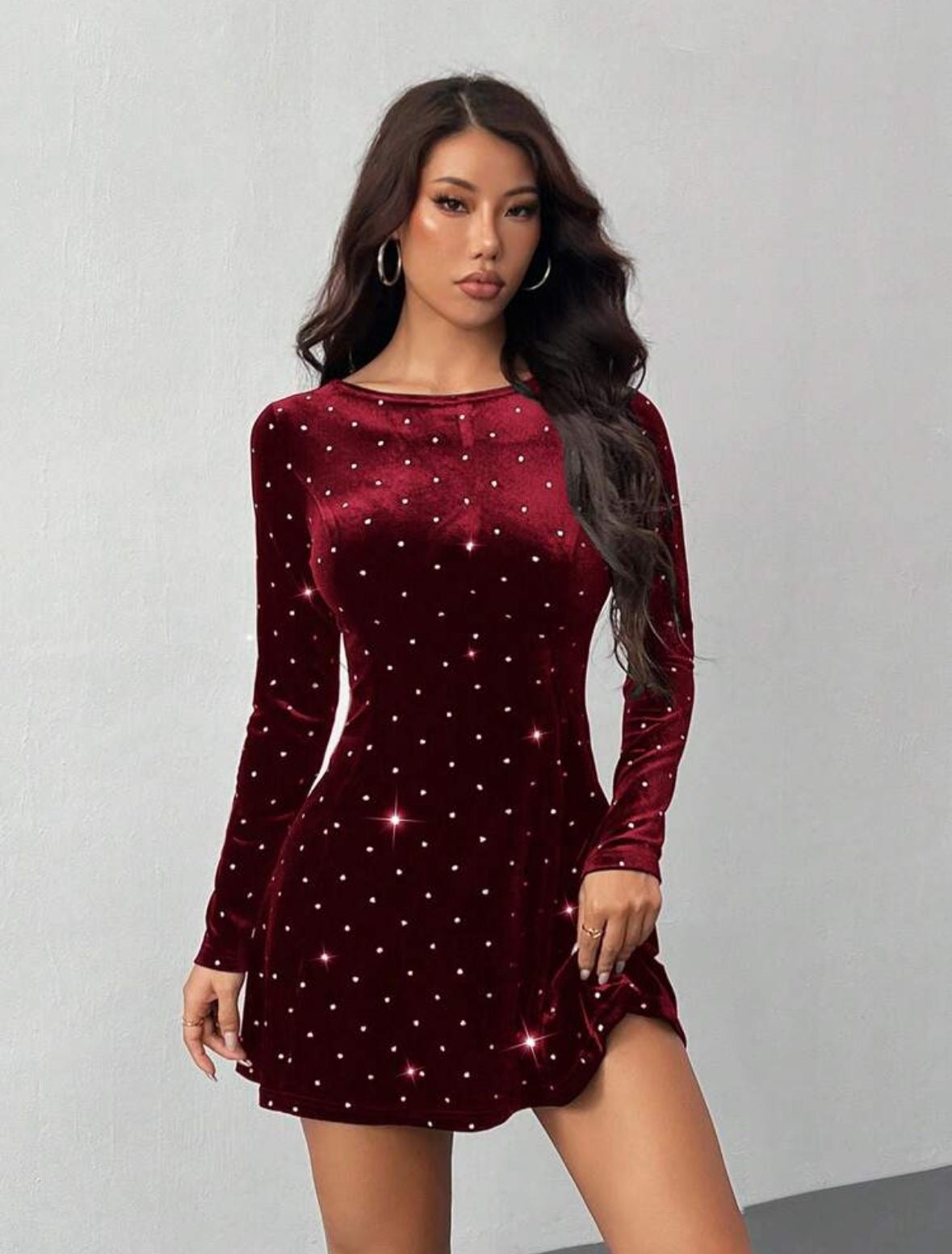 Velvet metallic dress