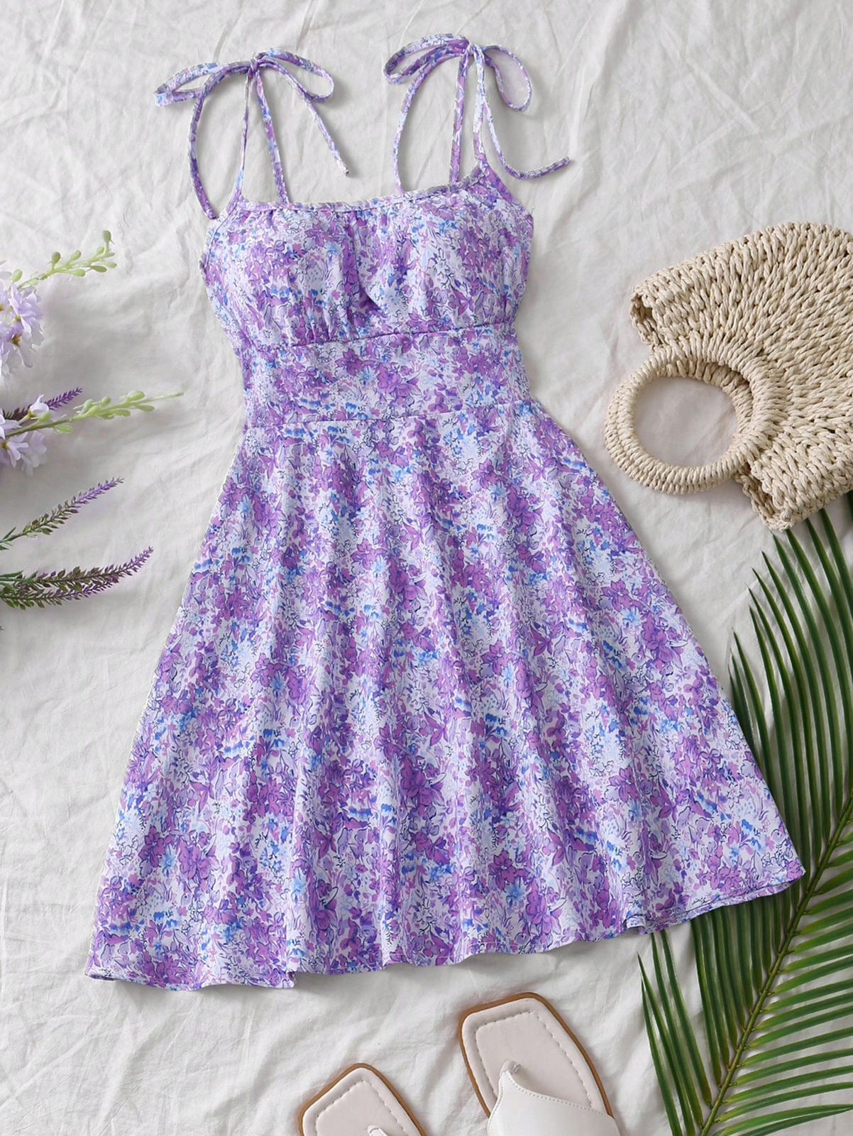 Printed slip dress