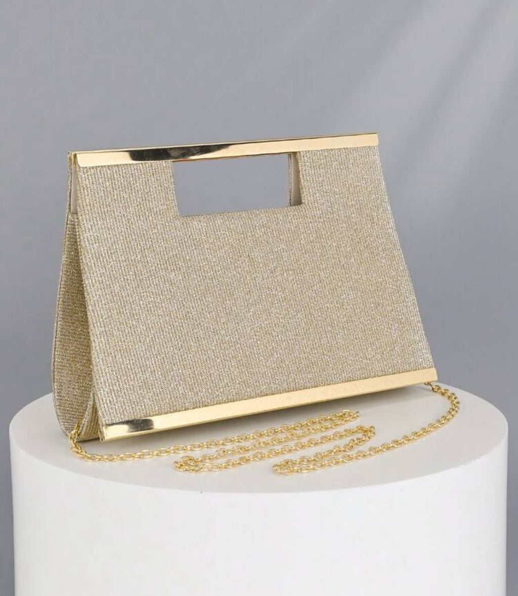 Metallic evening bag